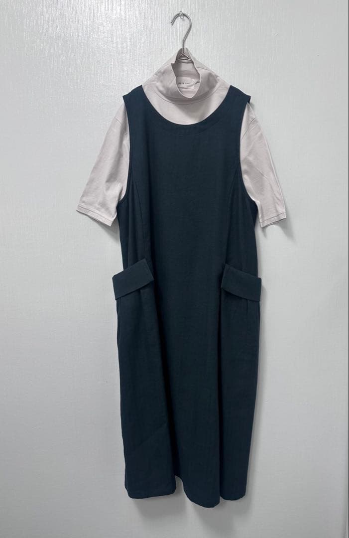 群言堂 石見銀山 ジャンパースカート春竜胆はるりんどう フリー(ショップ紙袋付)