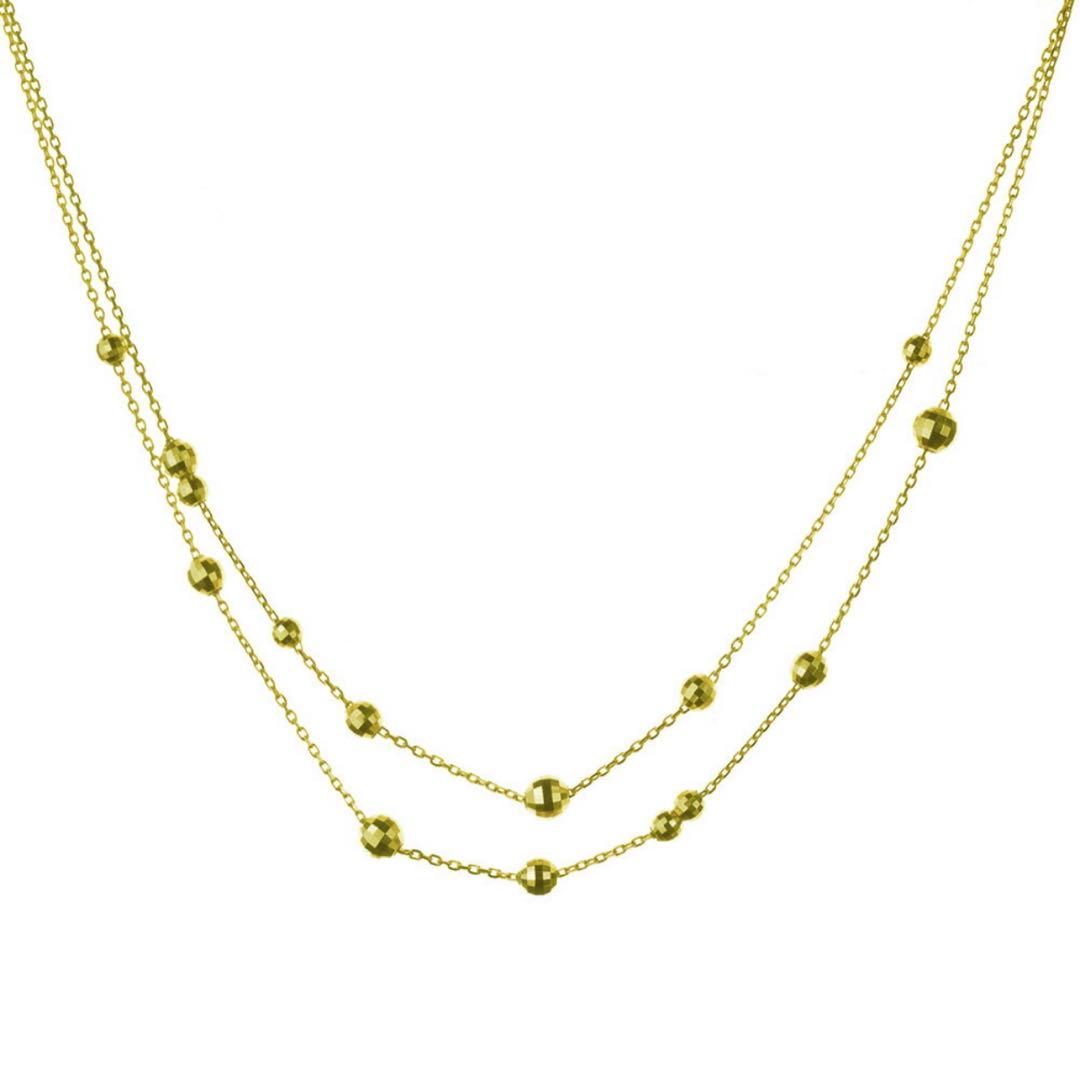 ロングネックレス K18 dance チェーンネックレス 18金 90cm