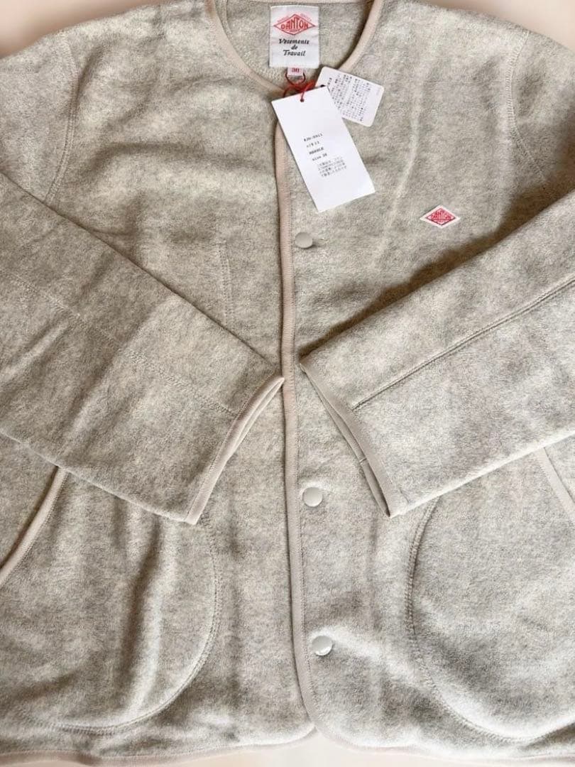 ダントンDANTONノーカラーフリースジャケット タグ付き未使用品