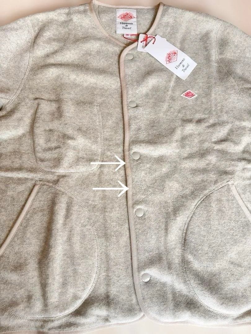 ダントンDANTONノーカラーフリースジャケット タグ付き未使用品