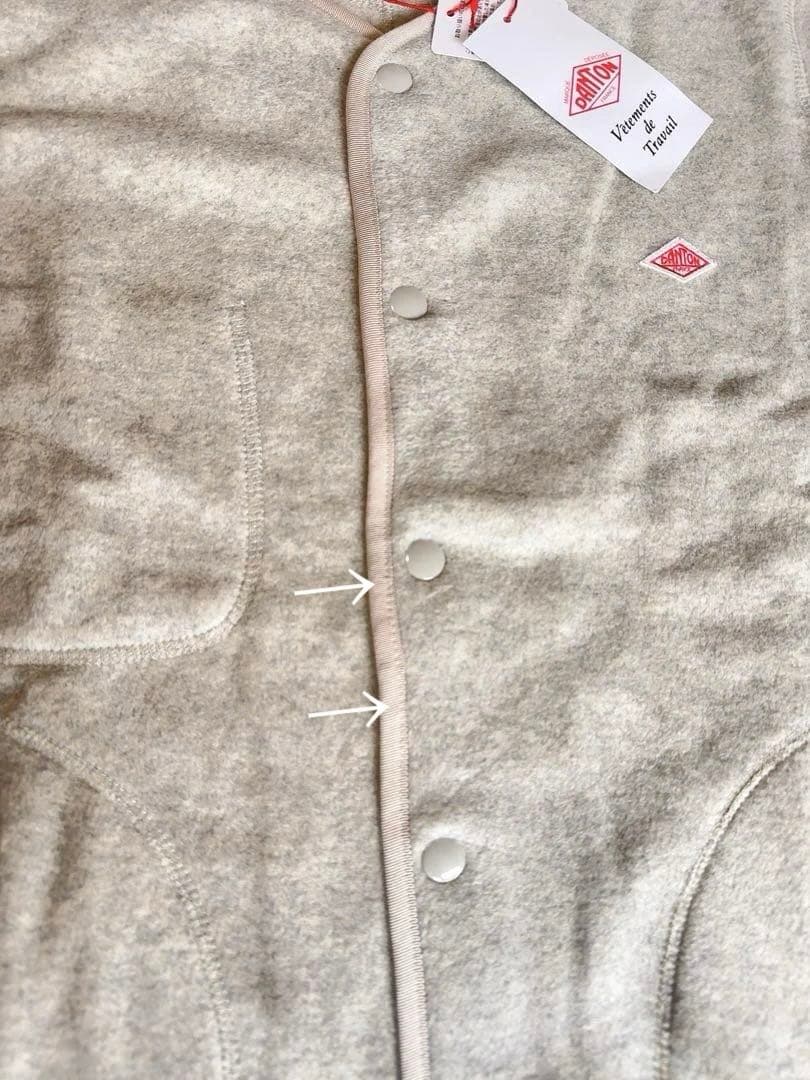 ダントンDANTONノーカラーフリースジャケット タグ付き未使用品