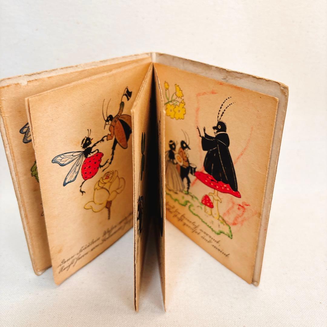 希少 洋書 ドイツのアンティーク絵本 森の結婚式 エルゼ・ヴェンツ じゃばら