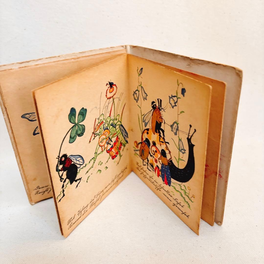 希少 洋書 ドイツのアンティーク絵本 森の結婚式 エルゼ・ヴェンツ じゃばら