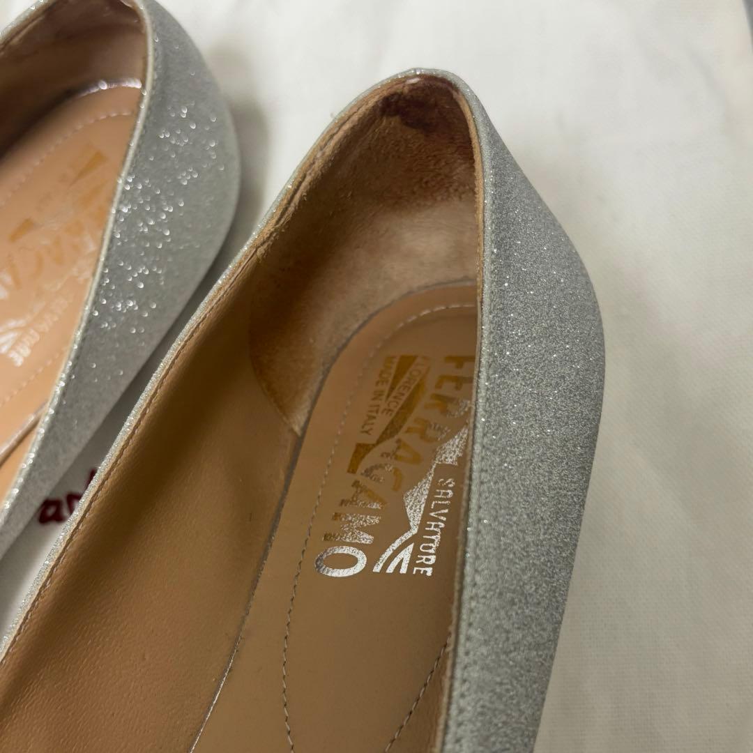 【Salvatore Ferragamo】バレエフラットシューズ 25cm相当