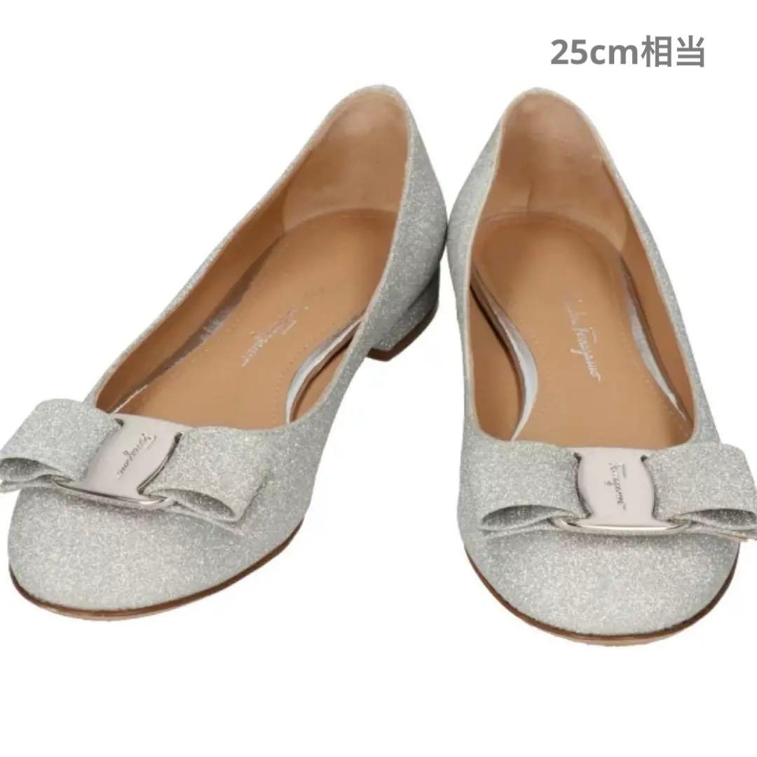【Salvatore Ferragamo】バレエフラットシューズ 25cm相当