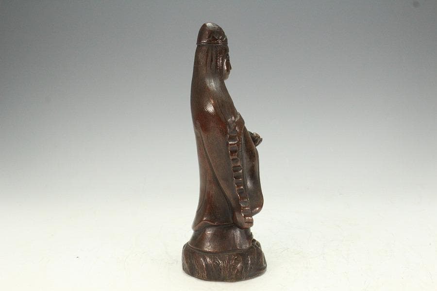 古備前 観音菩薩像 葡萄木敷き板(K-A645)