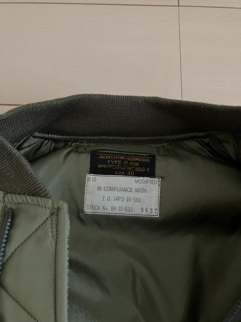 pherrow’s フェローズ B-15B MODフライトジャケット ma-1