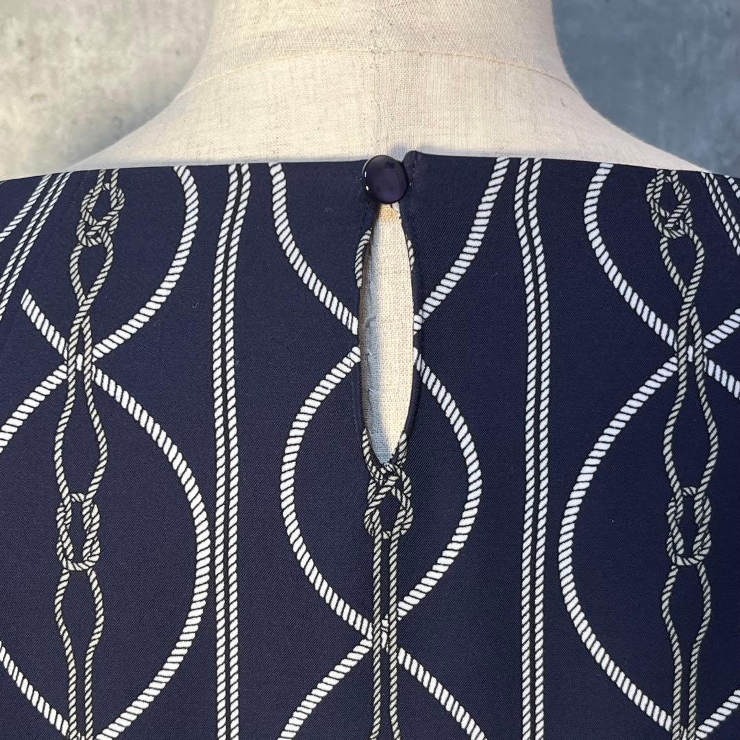 美品☆ レリアン ロープアート&ドット柄 ジャージチュニック 大きい13+サイズ