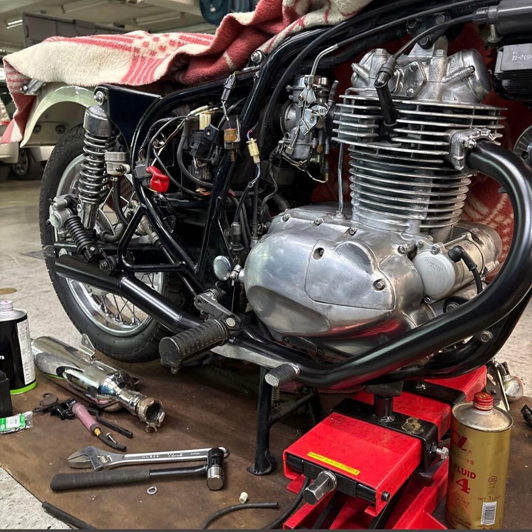 か*た様 エストレア250 ワンオフヨシムラ風ショート菅スリップオン