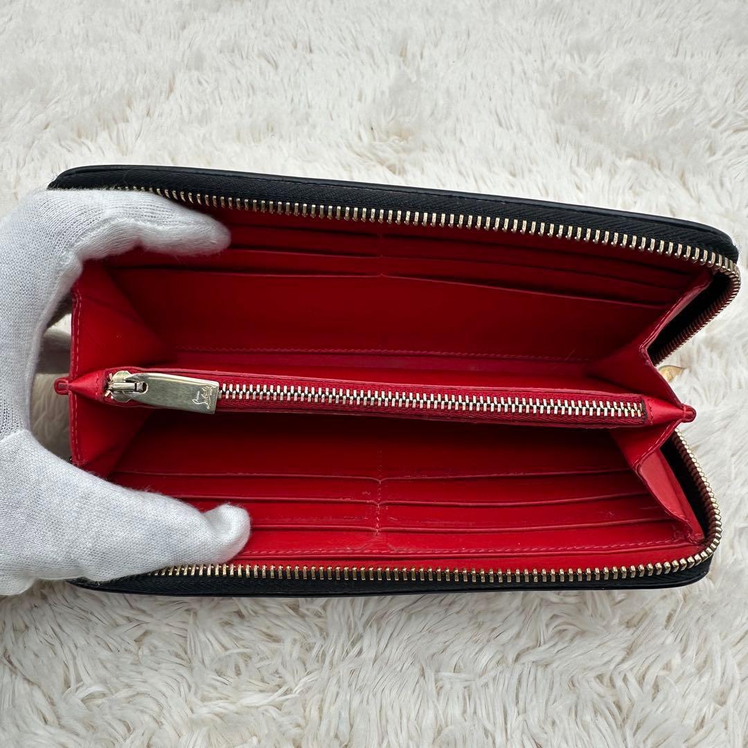 ✨人気✨ルブダン　長財布　スタッズ　パネトーネ　ラウンドジップ　マルチカラー