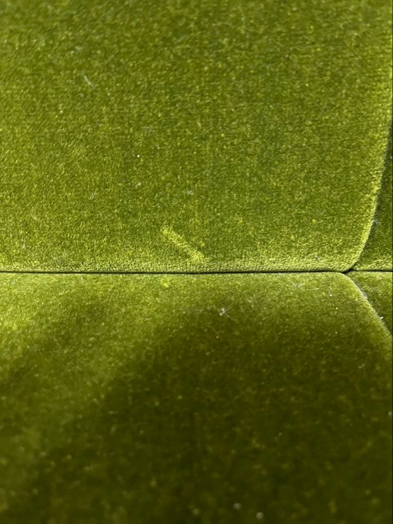 カリモク 60kチェアミッドセンチュリー 緑 ベルベットソファ 2人掛け