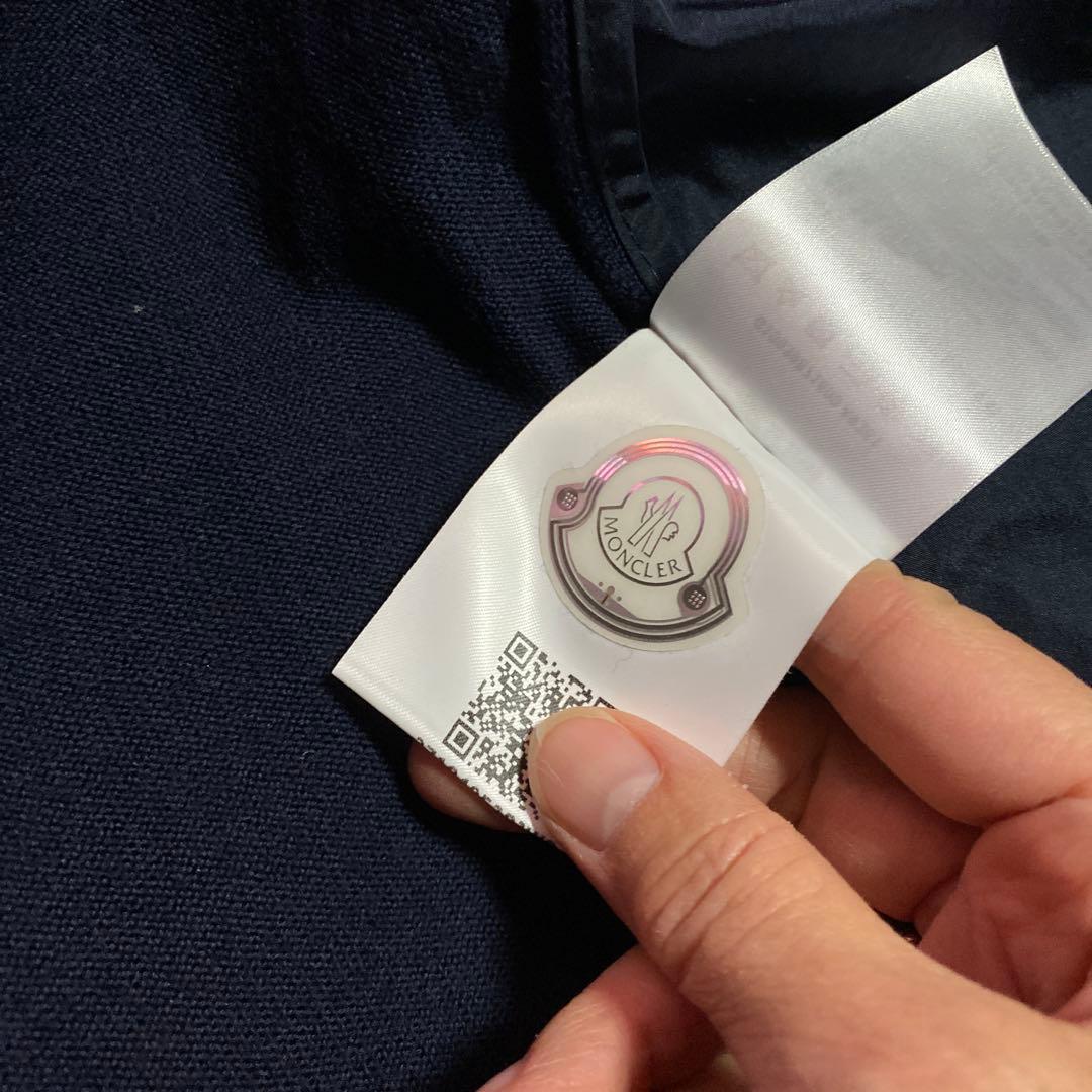 モンクレール MONCLER 異素材　フリルカーディガン ネイビー　フリル