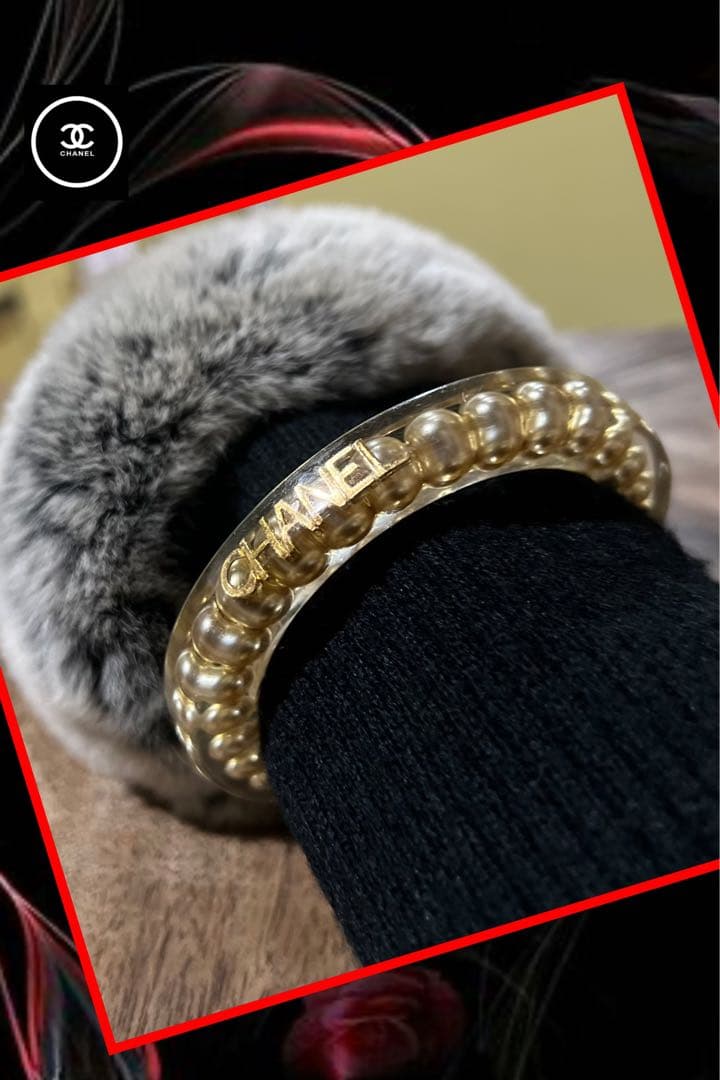 ◆CHANEL ◆希少◆ヴィンテージ◆パール◆バングル◆ブレスレット◆ロゴ