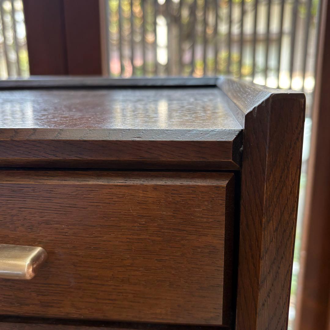 【カリモク家具】ヴィンテージチェスト ナラ材×真鍮取っ手 日本製