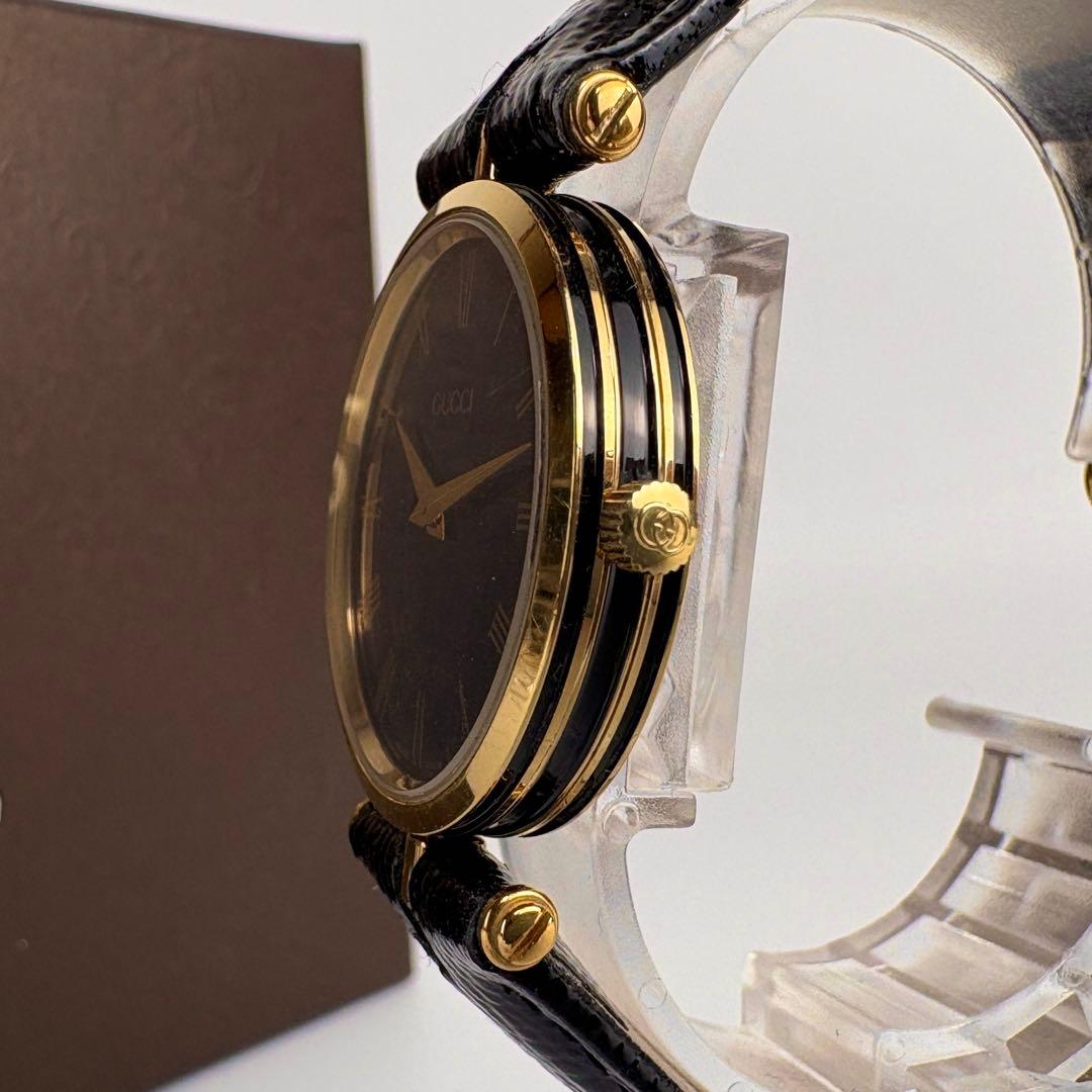 GUCCI　腕時計　シェリーライン　ローマン　ゴールド　リザード型押し　可動品◎