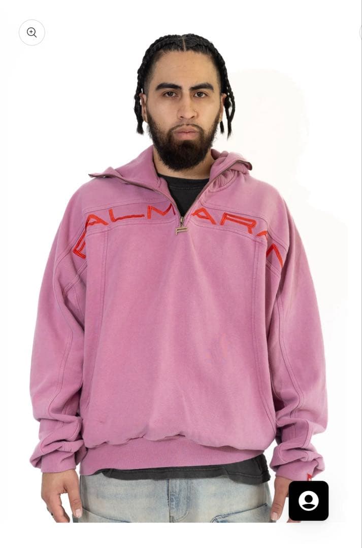FALMARANピンク フード付きパーカー Lサイズ ユニセックス
