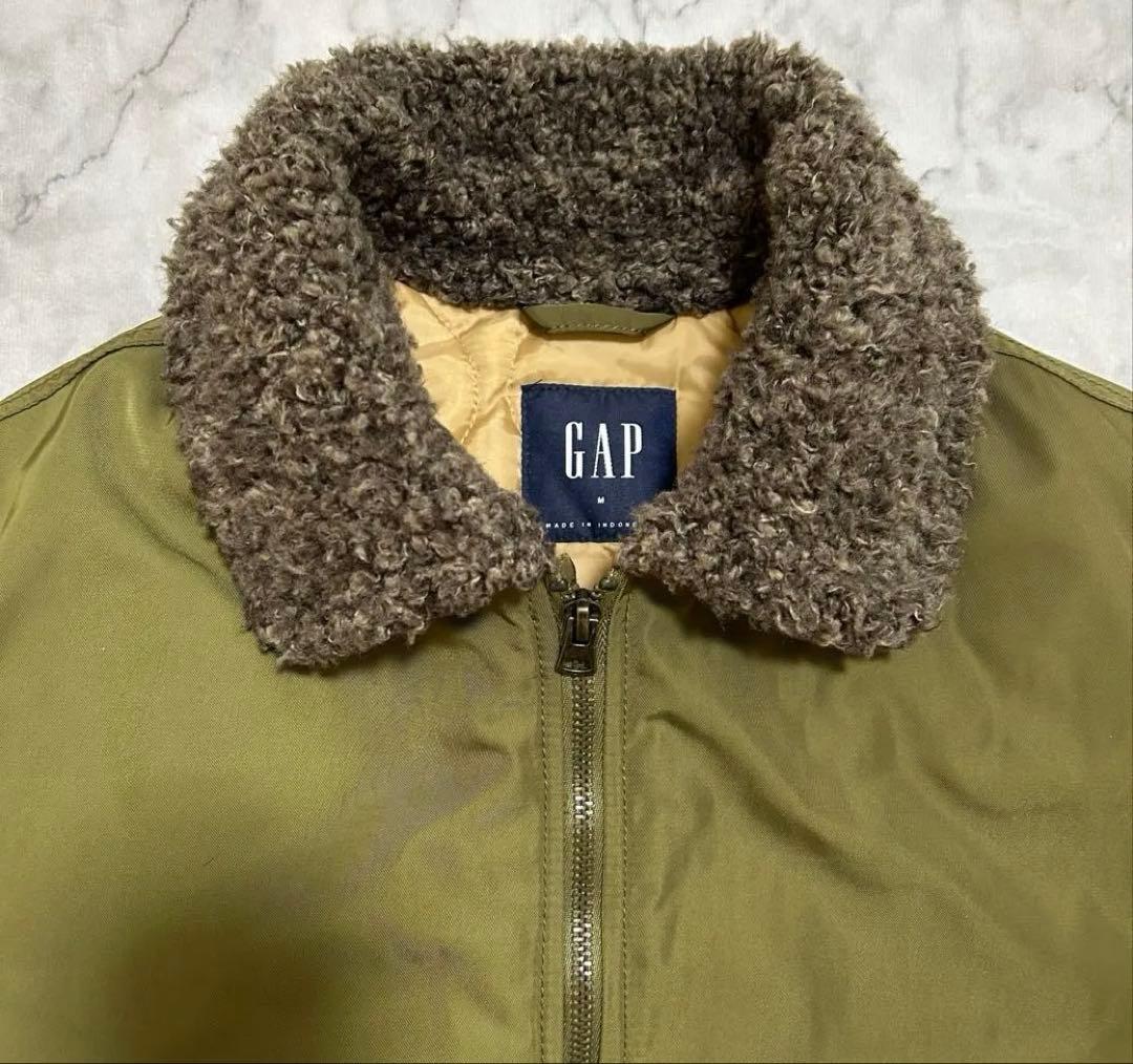 GAP B-15 ボア フライトジャケット ミリタリー MA-1 M カーキ