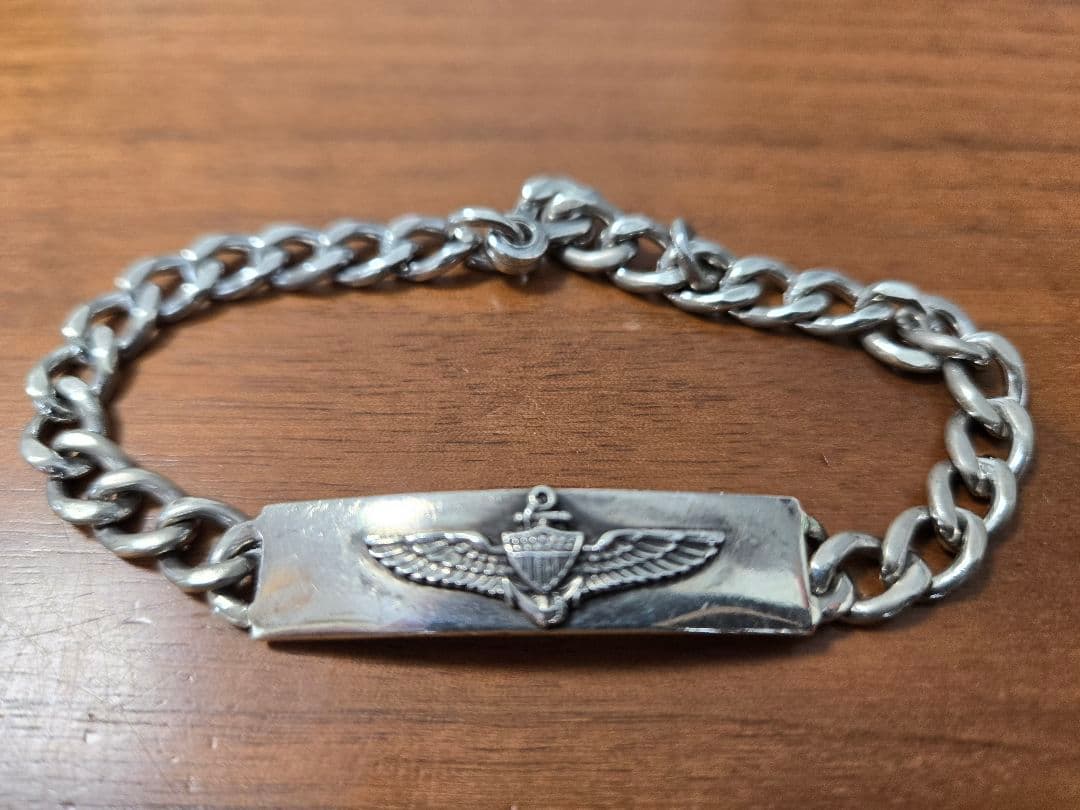 米海軍パイロット　ブレスレット　Forstner製　スターリングシルバー
