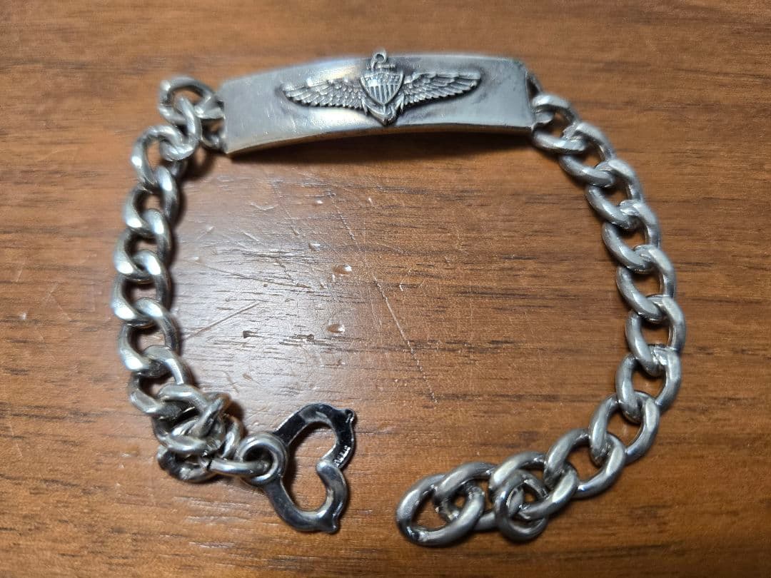 米海軍パイロット　ブレスレット　Forstner製　スターリングシルバー