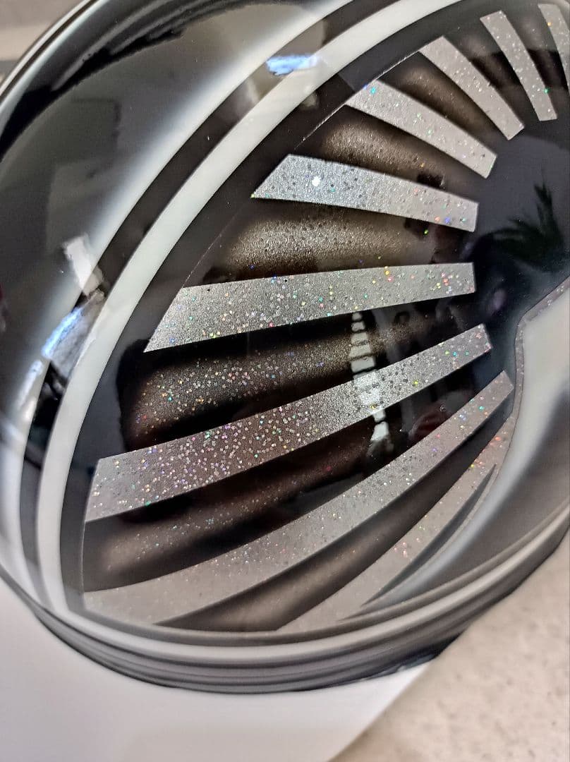 カスタムコルク半　黒白富士日章　七色ラメ