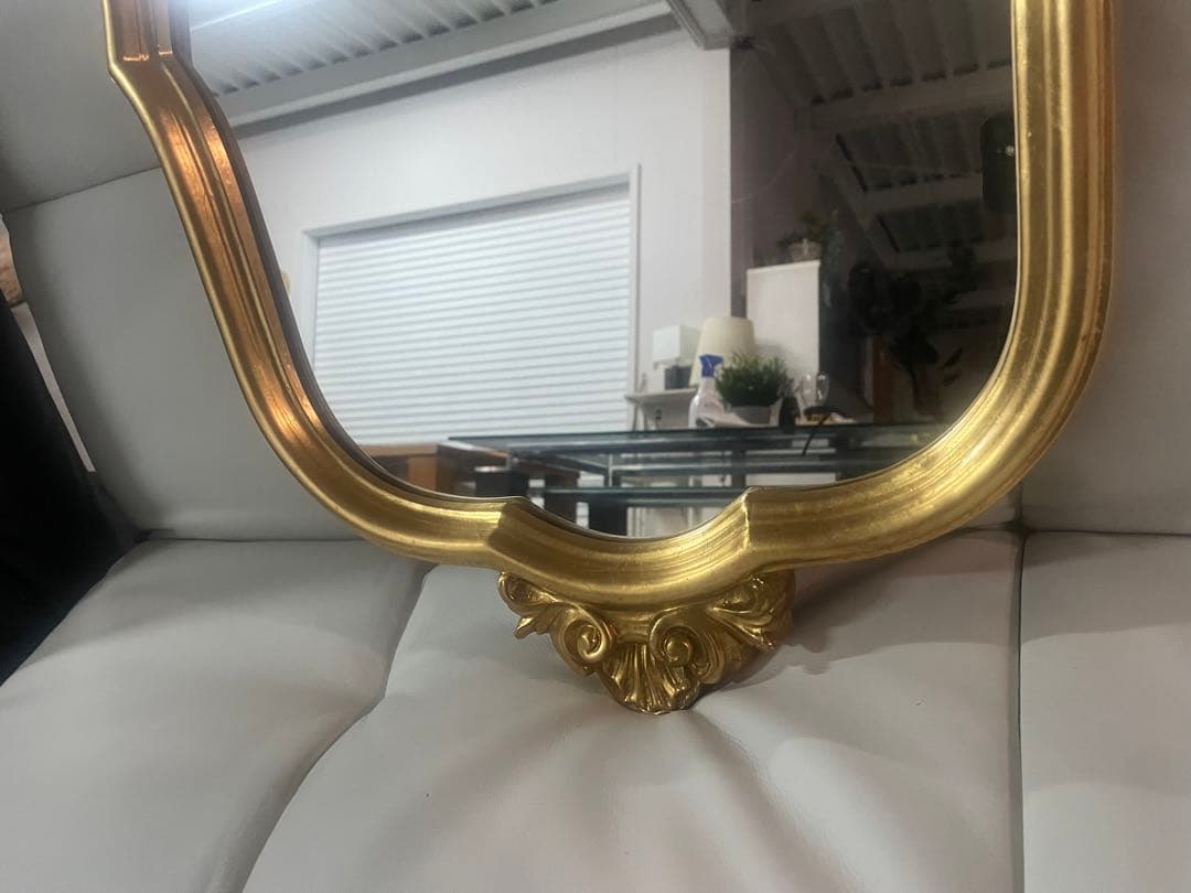 アンティーク　ゴールドミラー