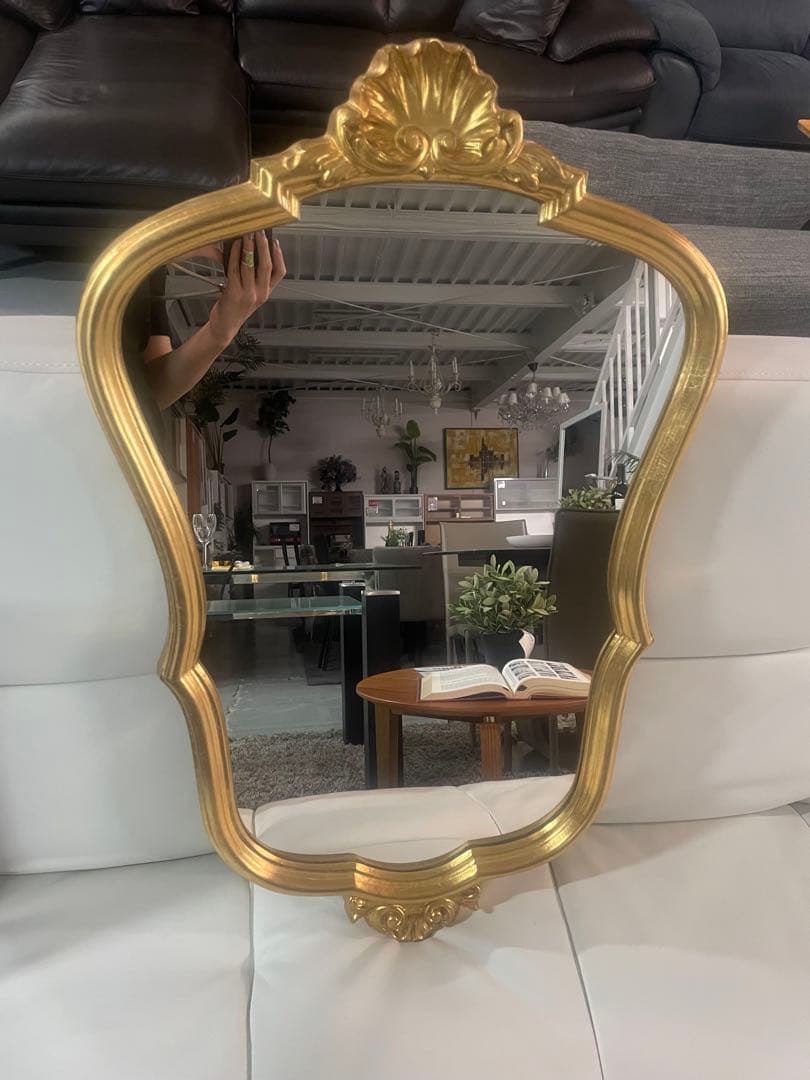 アンティーク　ゴールドミラー