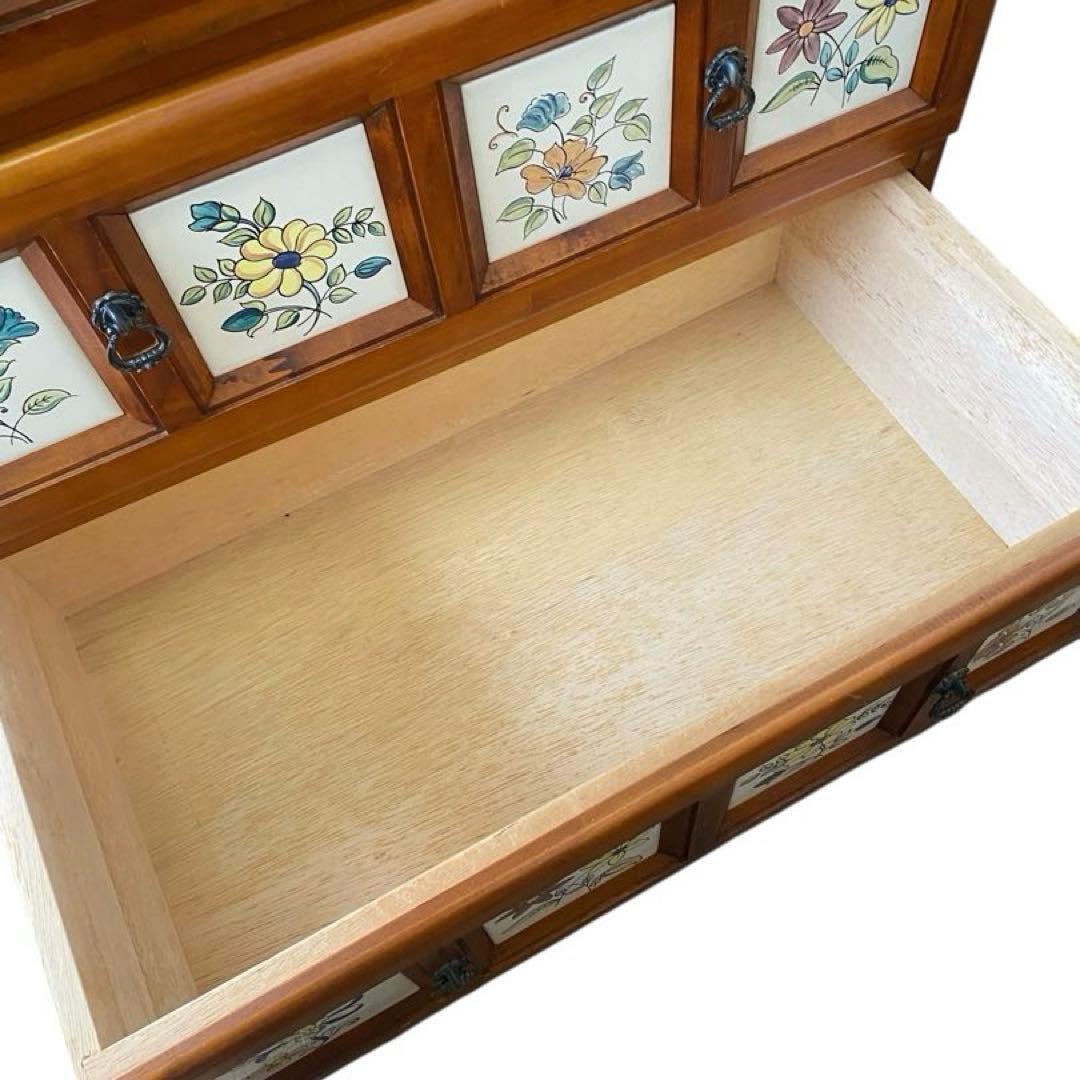 バレンシア チェスト スペイン製 北欧 タイル 4段　タイルチェスト