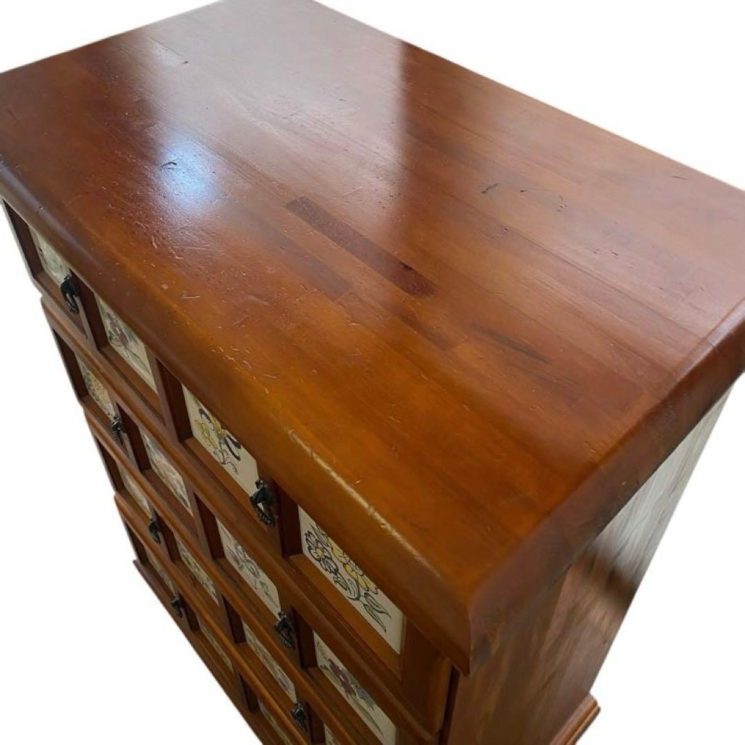 バレンシア チェスト スペイン製 北欧 タイル 4段　タイルチェスト