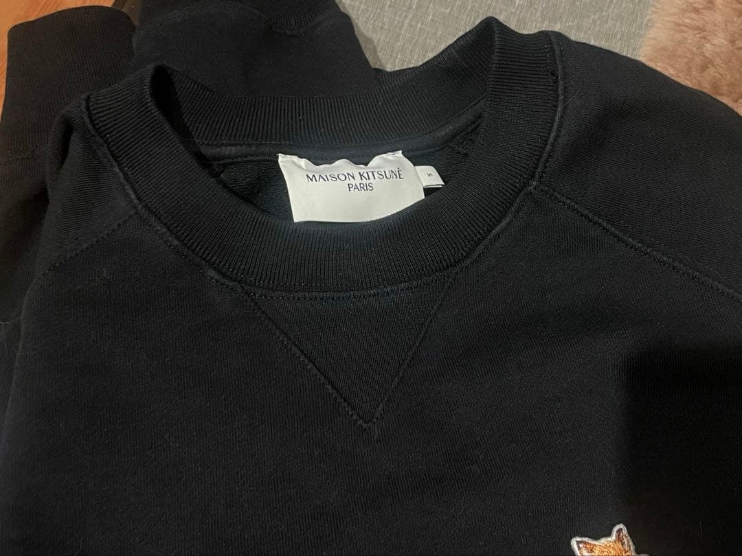 MAISON KITSUNÉ ブラック トレーナー S 正規品