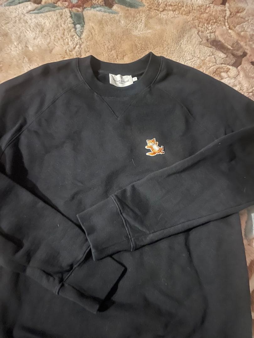 MAISON KITSUNÉ ブラック トレーナー S 正規品