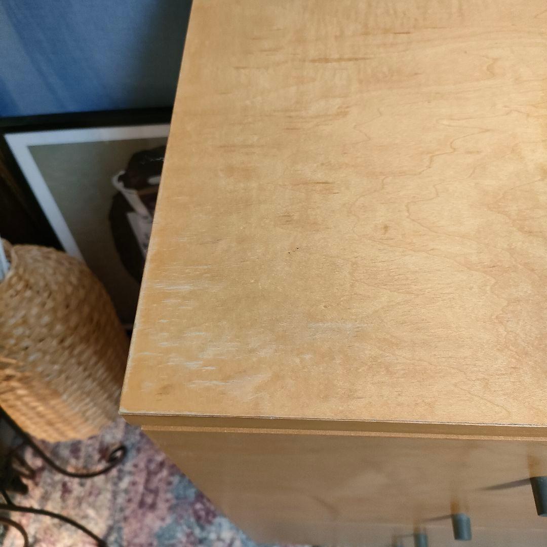 【廃盤品】無印良品 木製チェストワイド 脚付き 4段収納