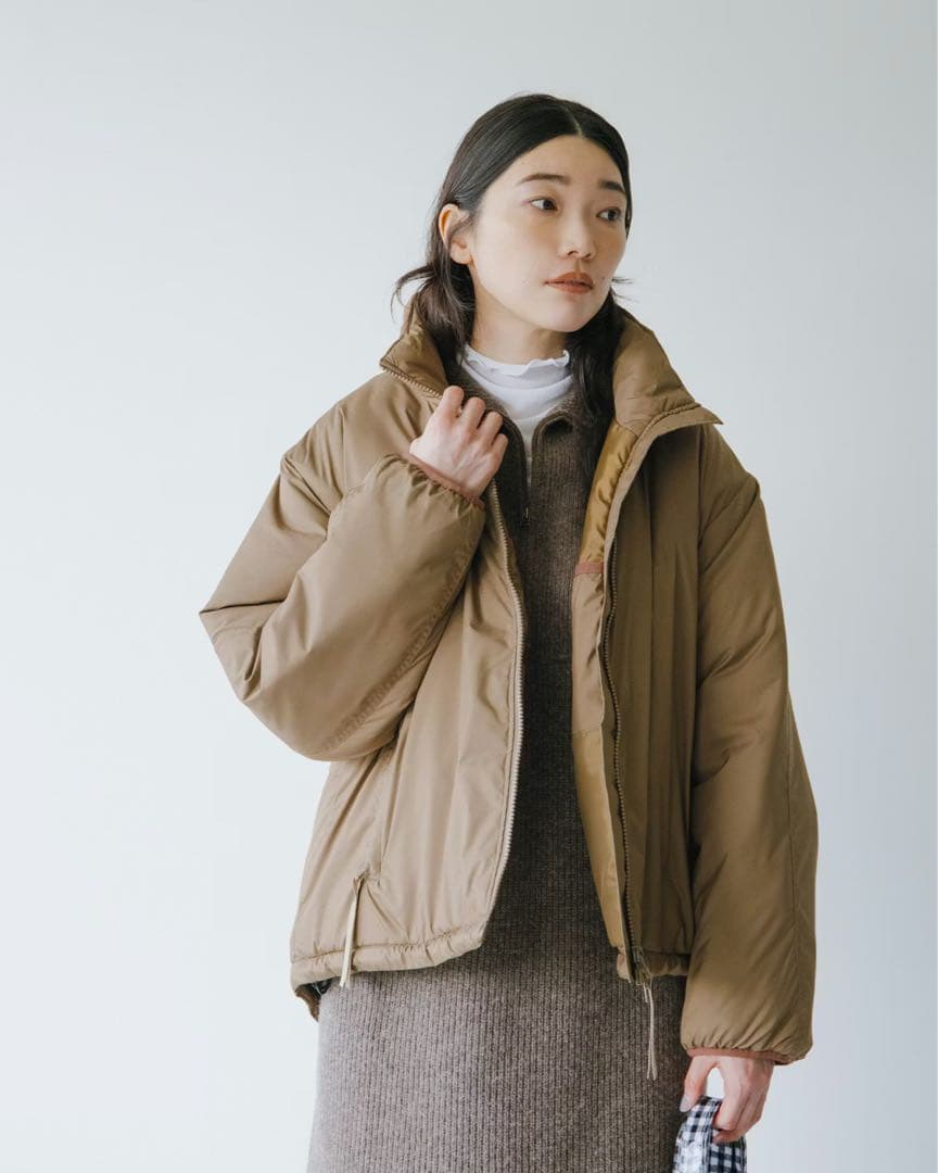 北欧暮らしの道具店　中綿コート　カーキ