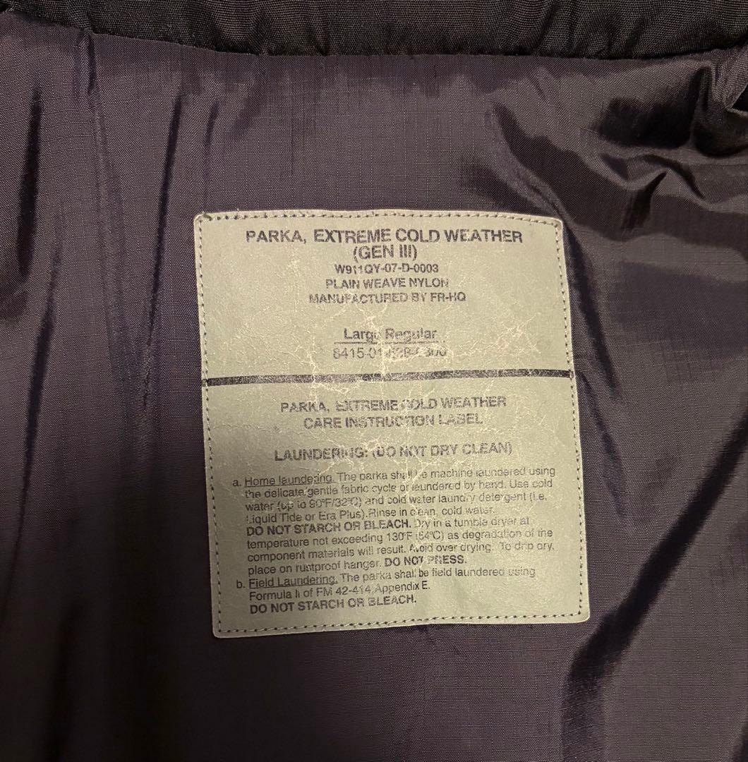 ECWCS GENⅢ LEVEL7プリマロフトジャケット ブラックLARGE-R