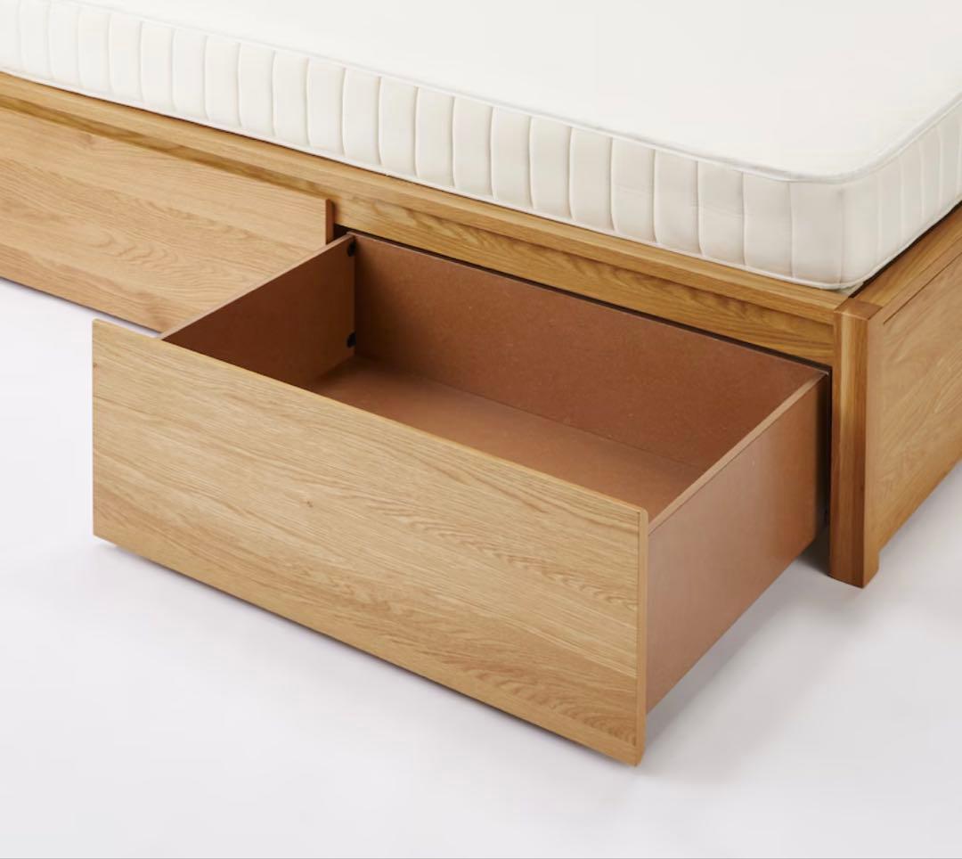 無印良品ダブルベッドフレーム収納付【2月末発送】