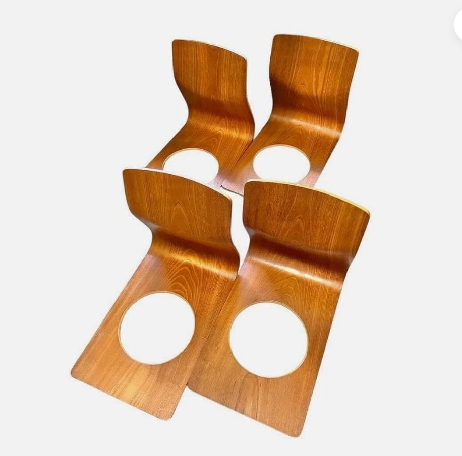 天童木工 傑作座椅子 チェア 4脚セット 中古品