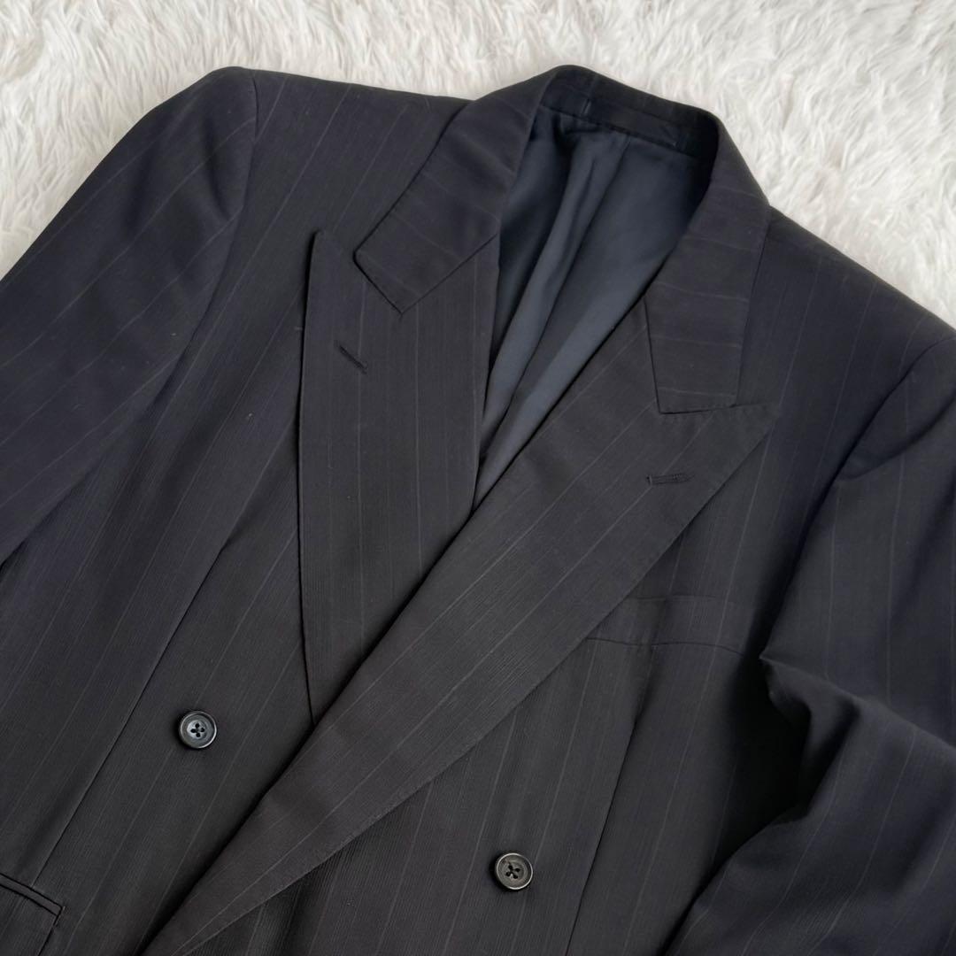 Burberrys バーバリー スーツ ダブル ネイビー ストライプ 背抜き