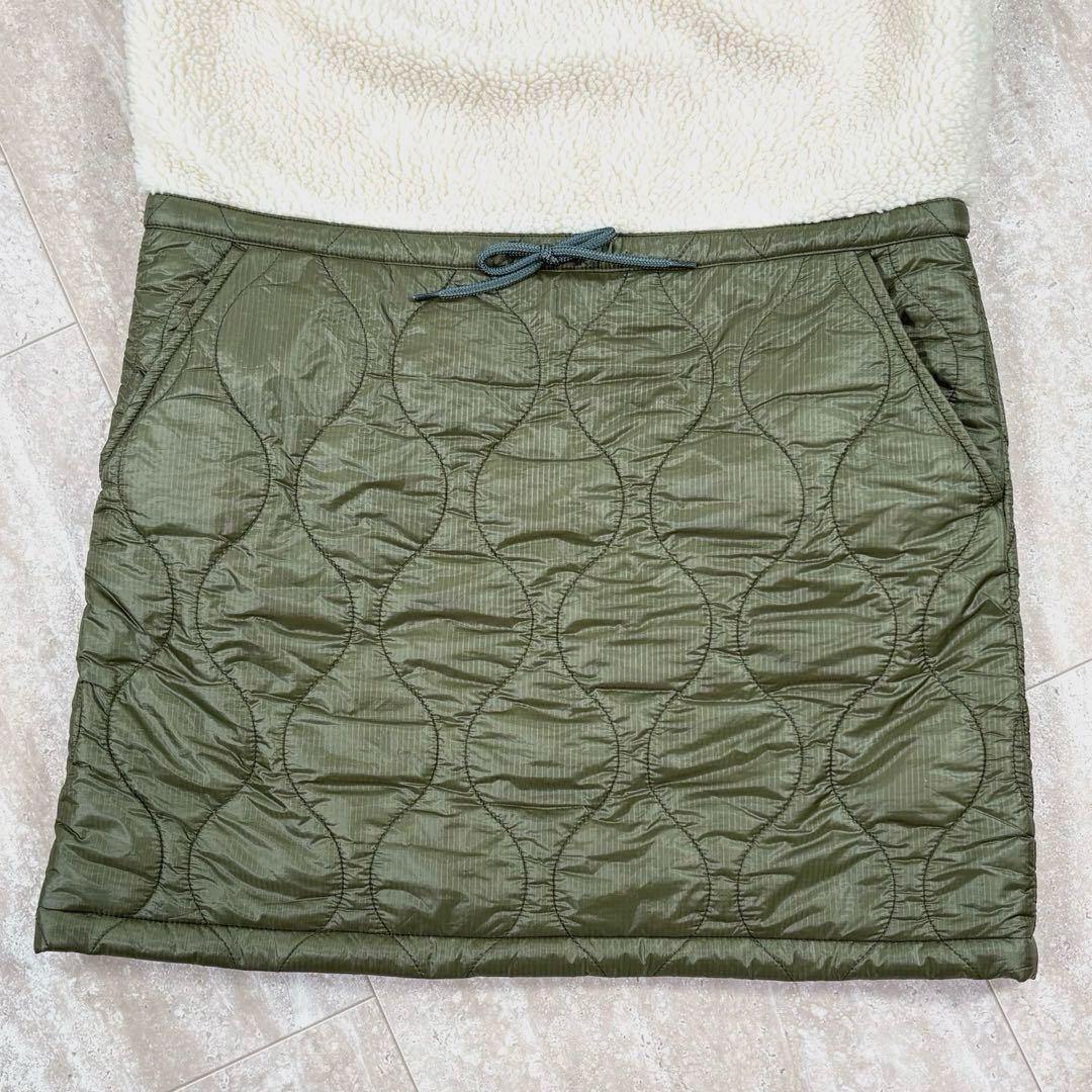 【ロサーセン】ボアワンピース　42サイズ　スカート中綿　切り替えデザイン　秋冬