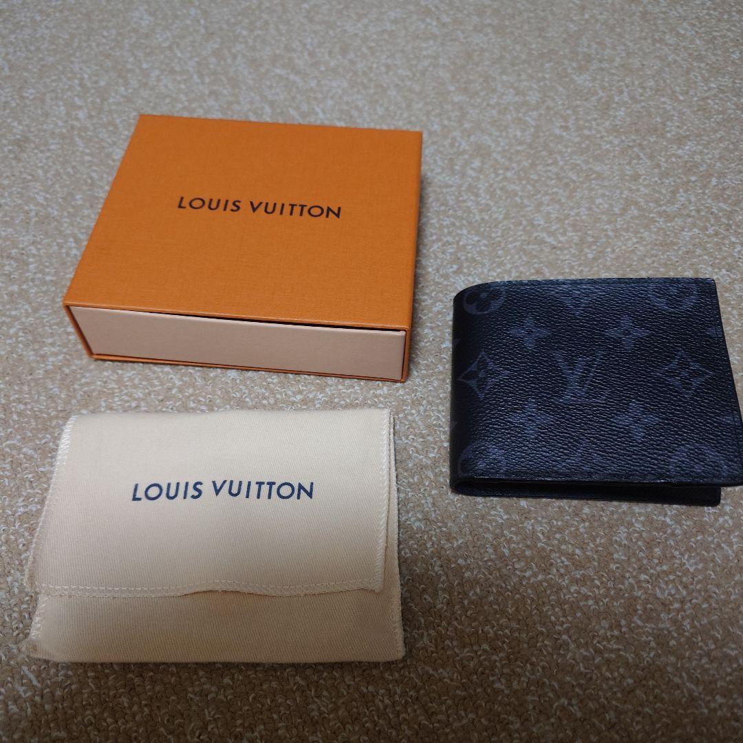 美品 現行 ルイヴィトン ポルトフォイユ・マルコ モノグラム・エクリプス