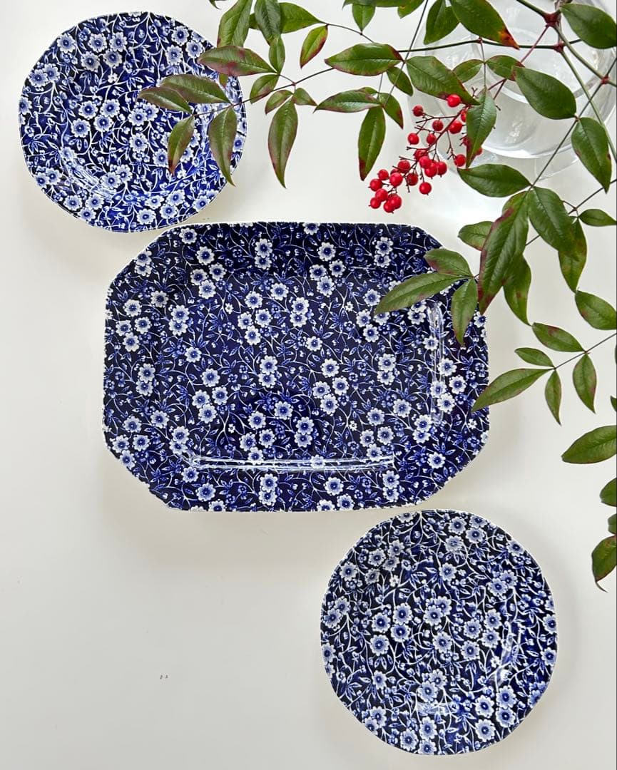 12日迄の特価❣️BLUE CALICO ブルーキャリコ　取皿　スクエアプレート