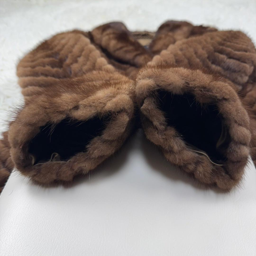 極美品✨SAGAMINK サガミンク 金タグ ファーコート ブラウン 11号 L