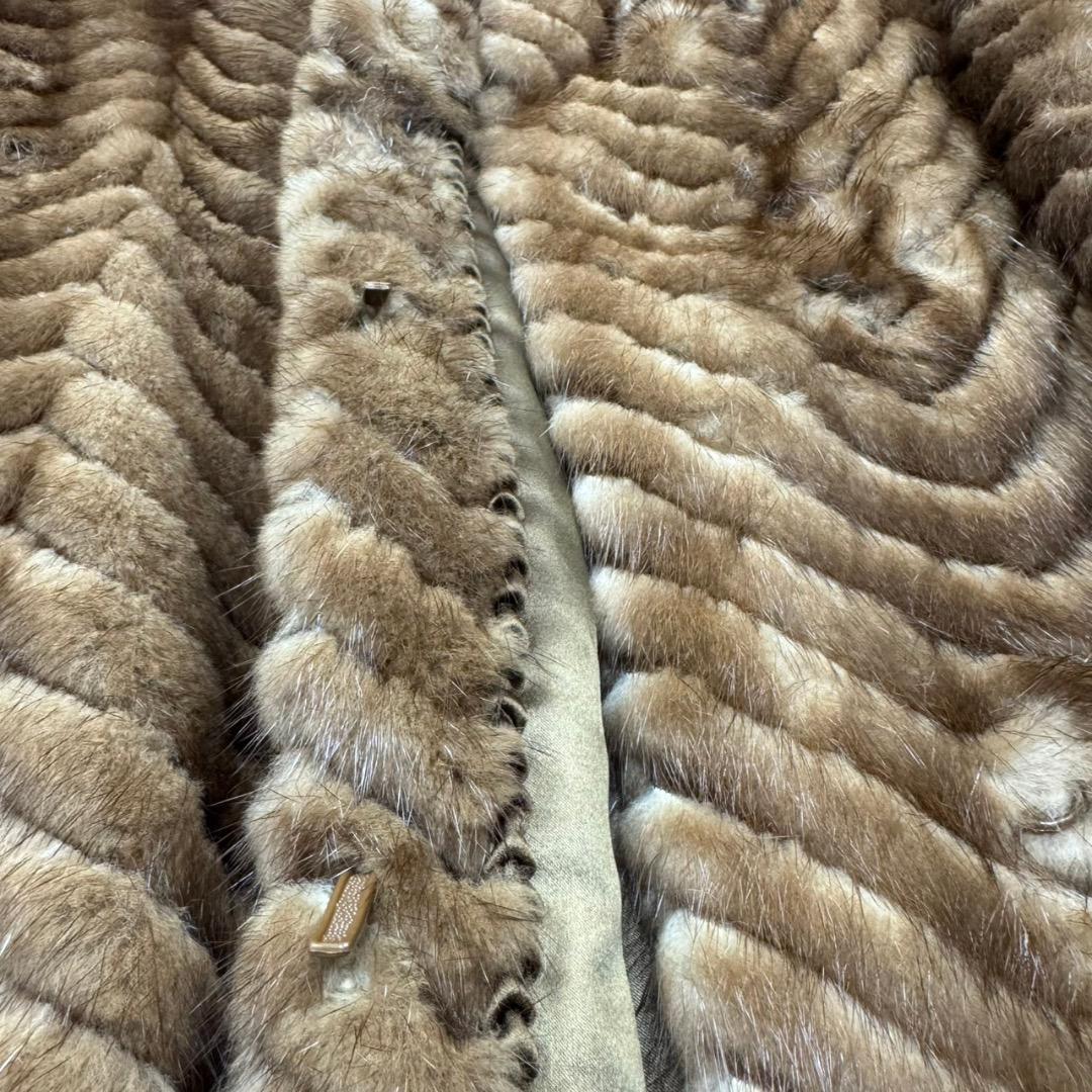 極美品✨SAGAMINK サガミンク 金タグ ファーコート ブラウン 11号 L