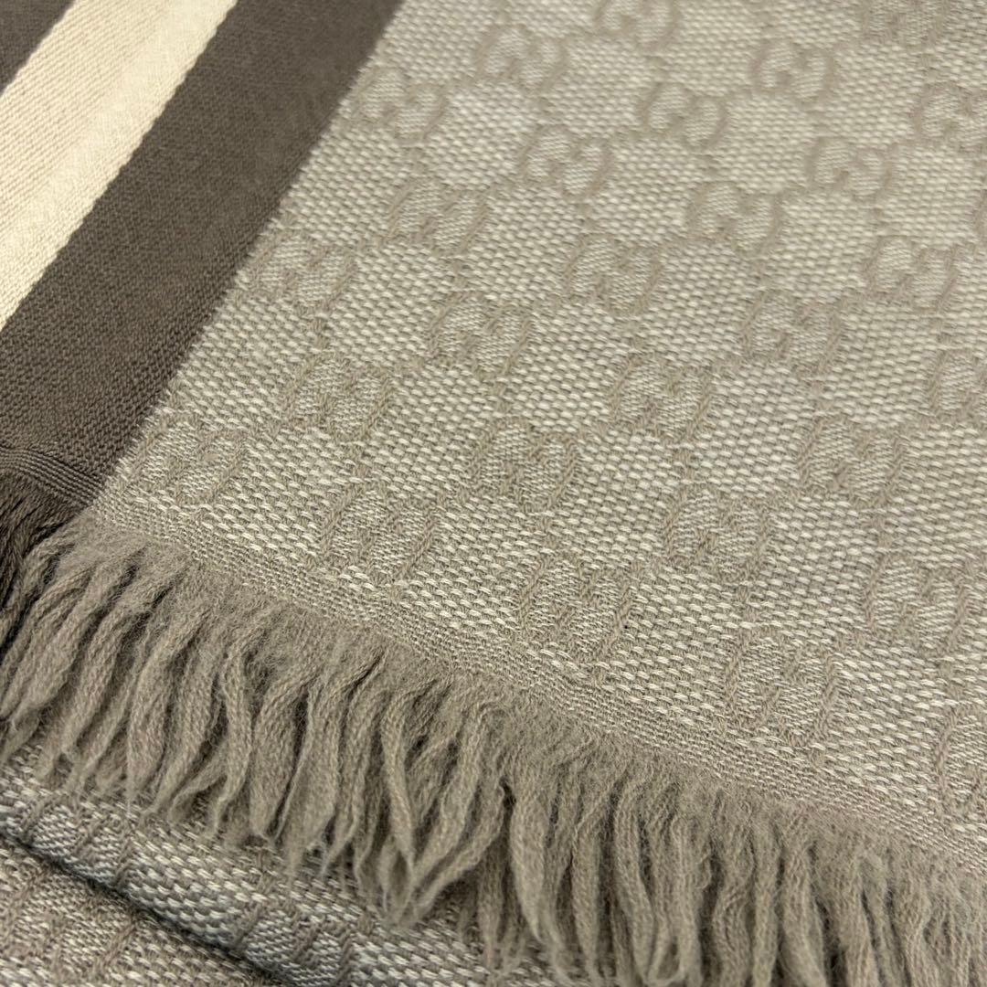 GUCCI☆GG柄ロングマフラー silk20％混