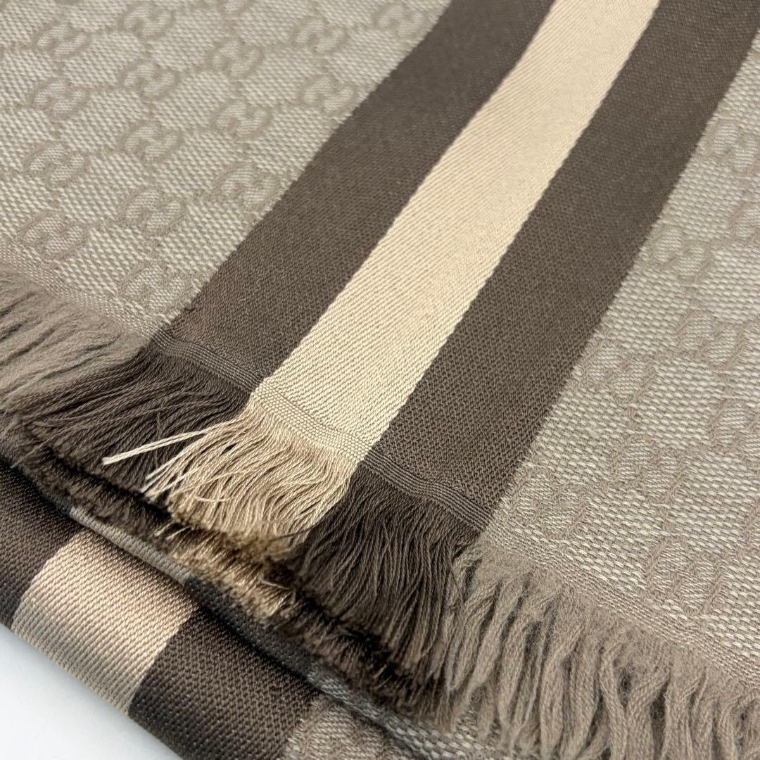 GUCCI☆GG柄ロングマフラー silk20％混