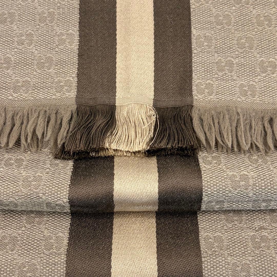 GUCCI☆GG柄ロングマフラー silk20％混