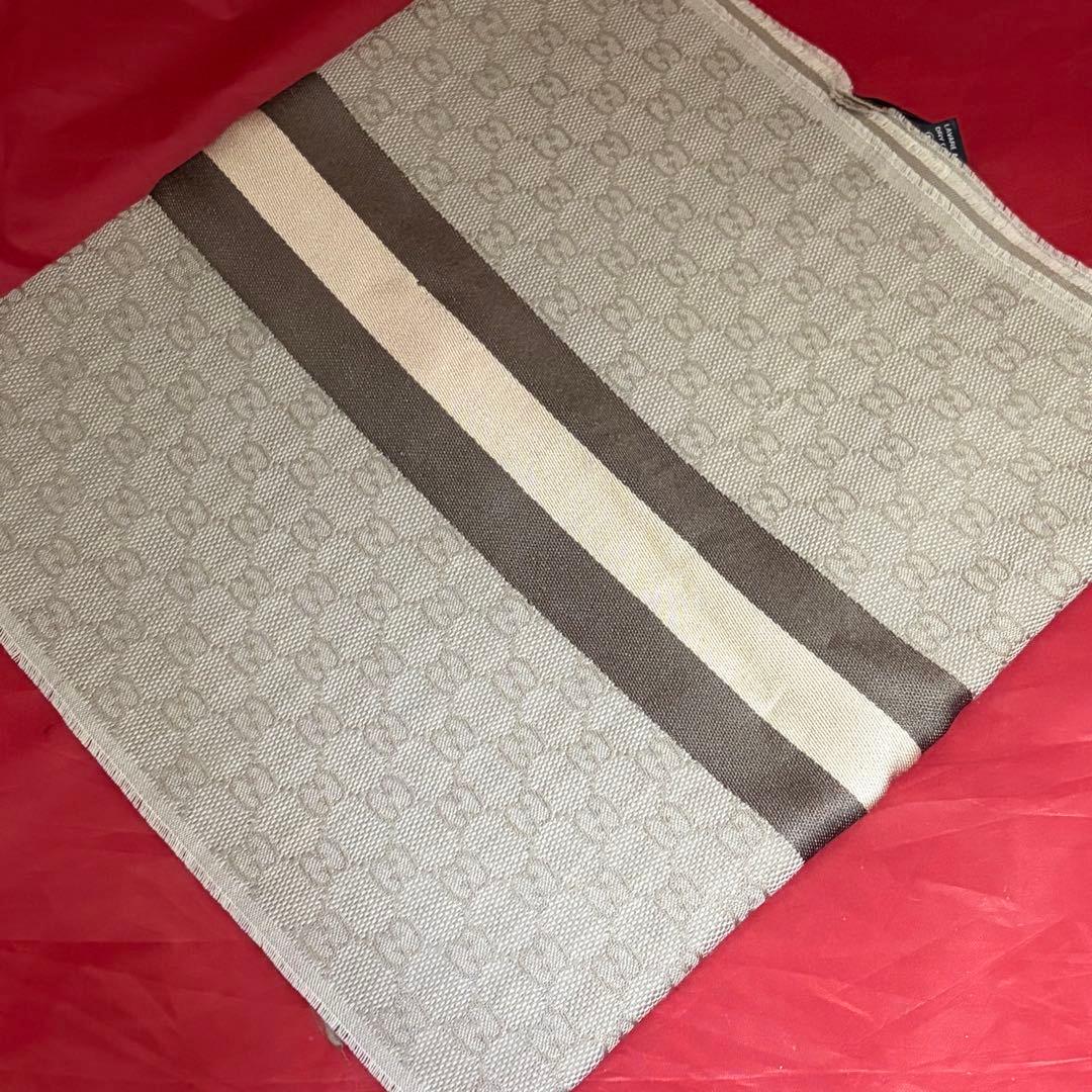 GUCCI☆GG柄ロングマフラー silk20％混