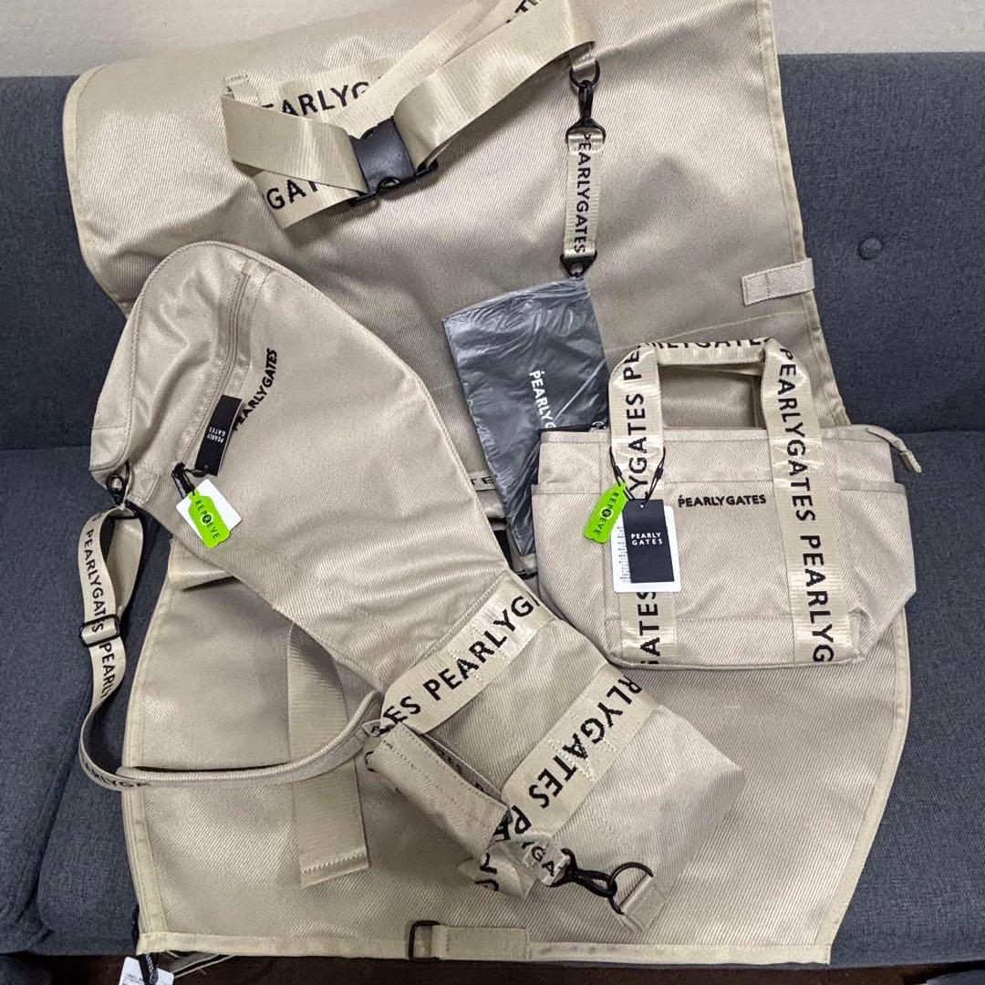R❤︎出品　パーリーゲイツPEARLYGATES定番ベージュカートバッグ