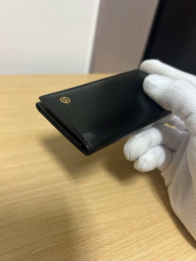 Cartier 黒 レザー キーケース