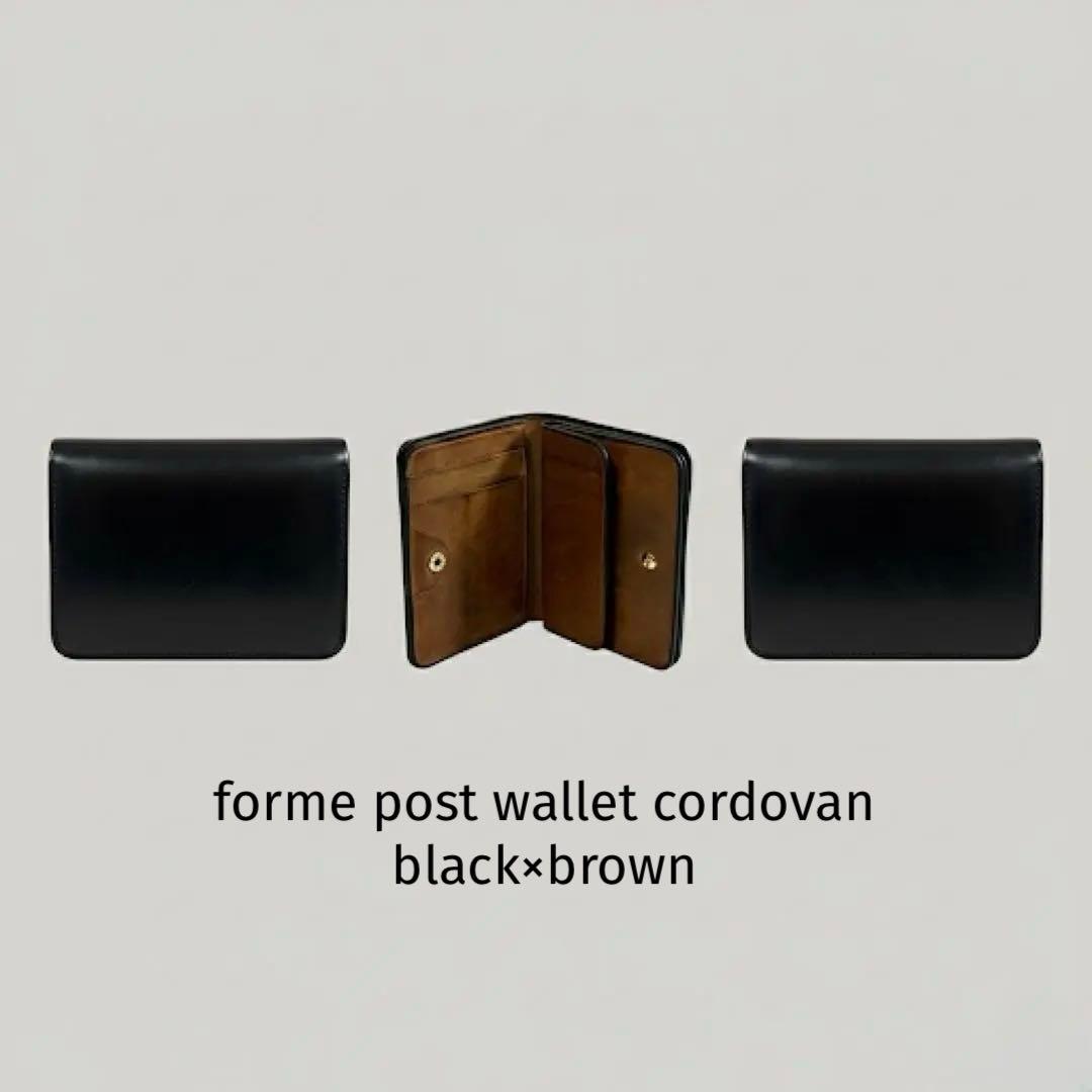 forme post wallet cordovan black×brown