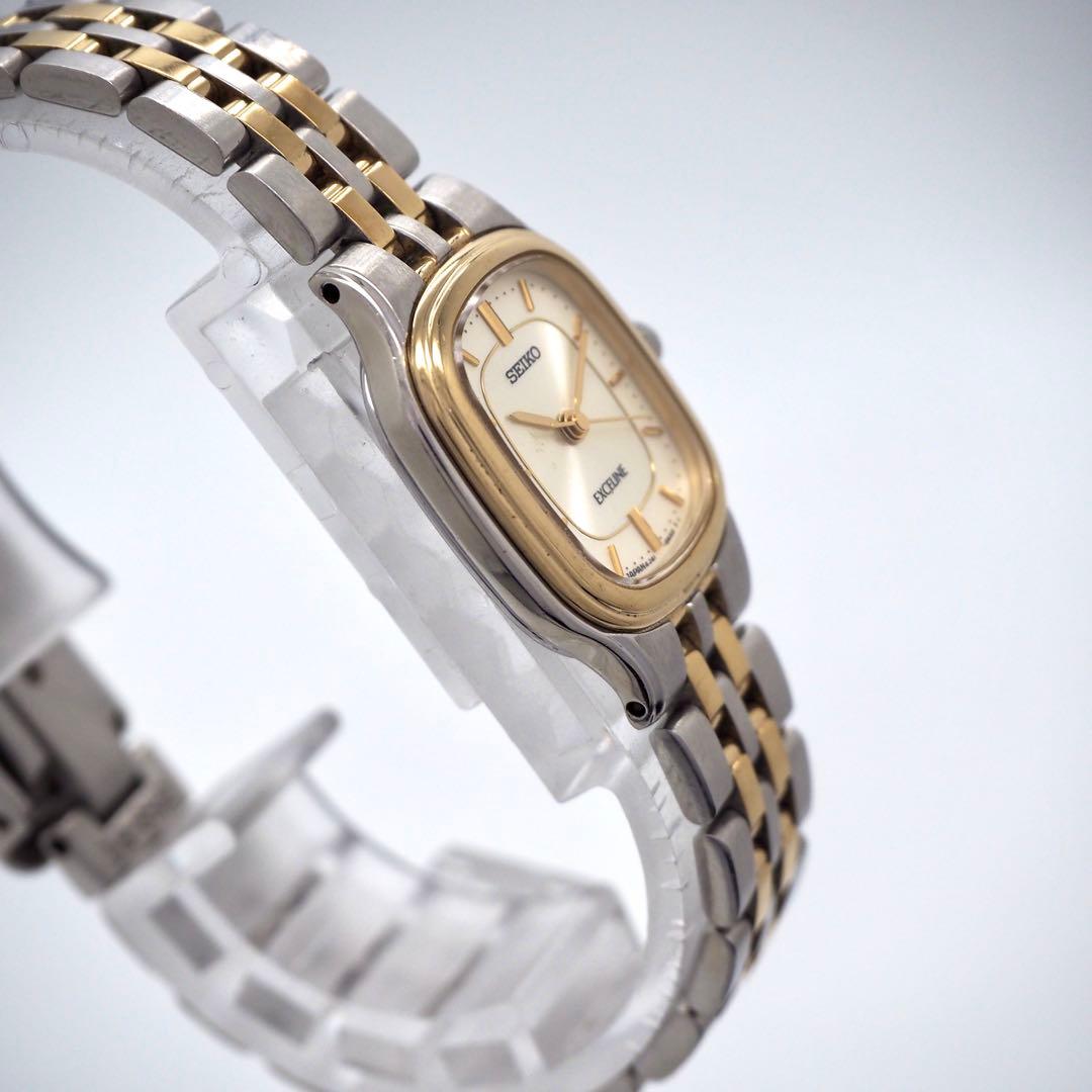 276 SEIKO Exceline レディース 時計 コンビ スクエア　希少