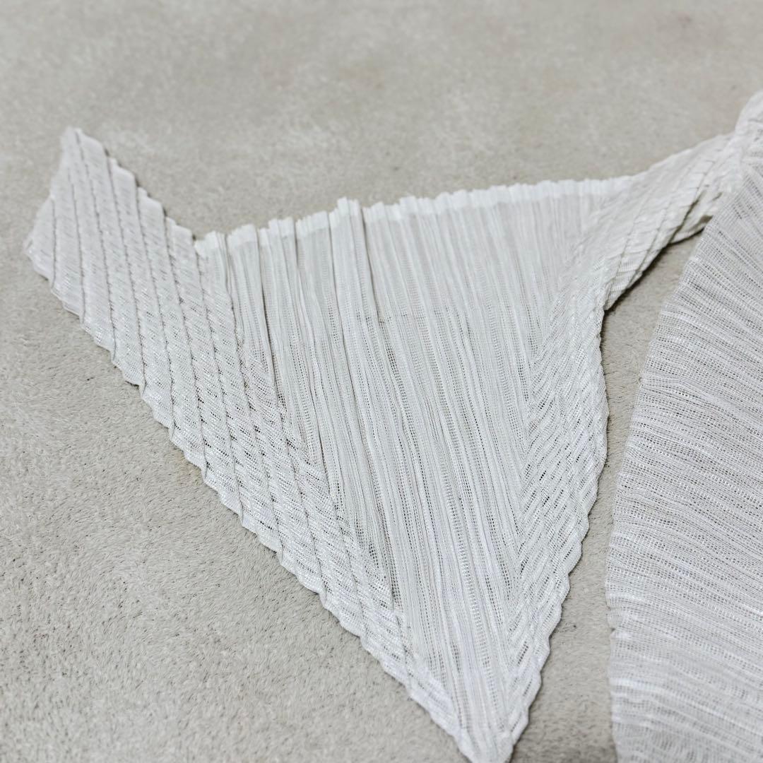 極美品✨ISSEY MIYAKE プリーツ　変形　チュニック　ホワイト　長袖